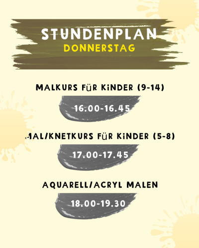 Dinnerstag: Aquarel und acryl malen in Bremen, Mal- und knekurs für kinder 