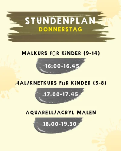 Dinnerstag: Aquarel und acryl malen in Bremen, Mal- und knekurs für kinder 
